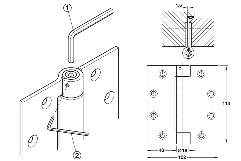 مفصلة زنبركية للأبواب الداخلية – Startec