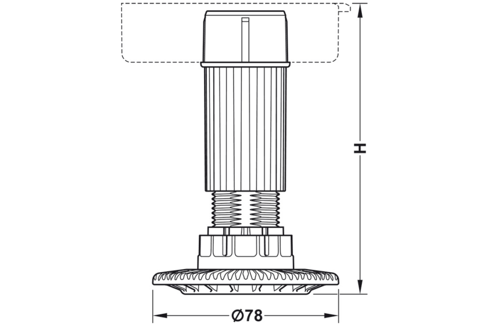 Tube with screw-in glide
