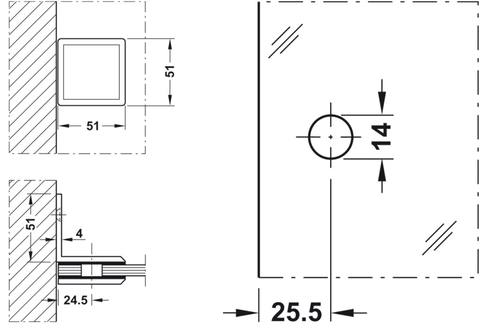 Tumbler holder, with bracket, Aquasys