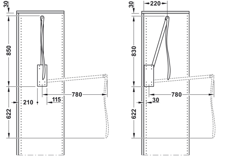Wardrobe lift, Häfele Dresscode
