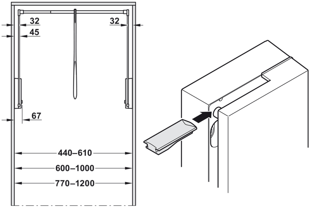 Wardrobe lift, Häfele Dresscode