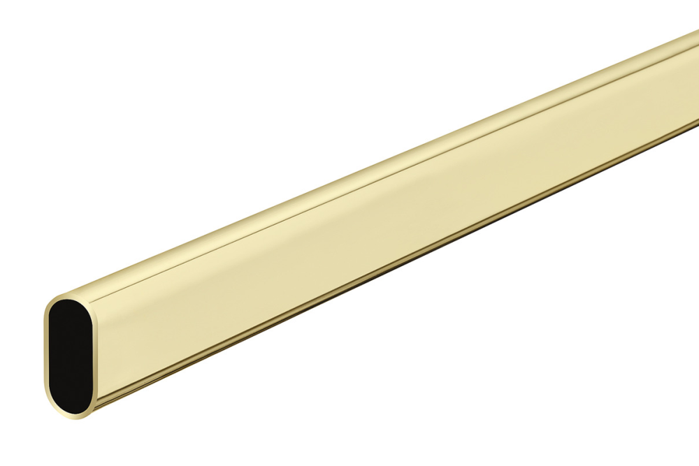 Wardrobe rail, OVA 30 x 15 mm