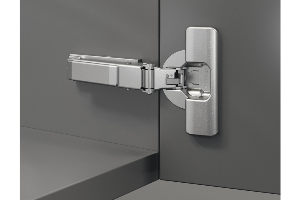Concealed hinge, Häfele Metalla 510 A/SM 110°, full overlay mounting