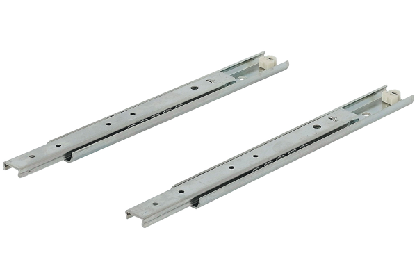 Ball bearing runners, shelf and drawer runners, single extension, load-bearing capacity up to 42 kg, steel, side/surface mounting