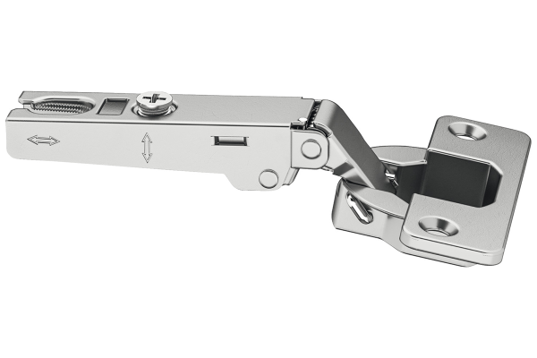 مفصلة مخفية، Häfele Metalla 310 A بزاوية فتح 110°، للتركيب الكامل على الواجهة