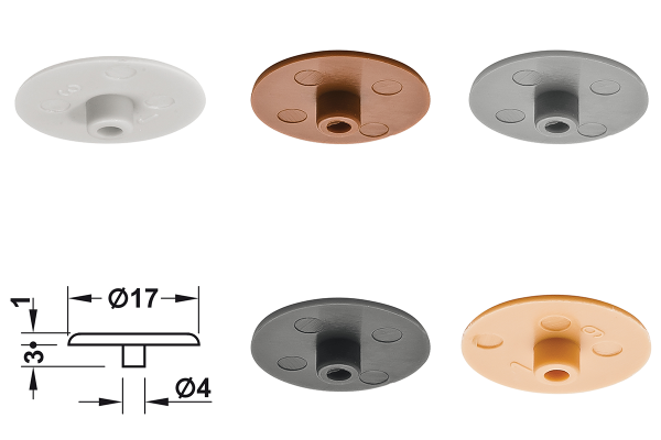 غطاء بيت التوصيل – لنظام Häfele Minifix® 15 (بدون حافة)