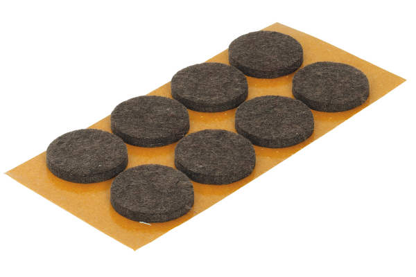 قاعدة أثاث (Furniture Glide)، دائرية الشكل، ذاتية اللصق، من اللباد الصناعي