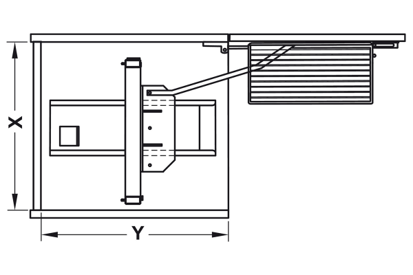 Larder unit pull-out, Kesseböhmer Tandem, with separate door shelf and height adjustable hanging baskets