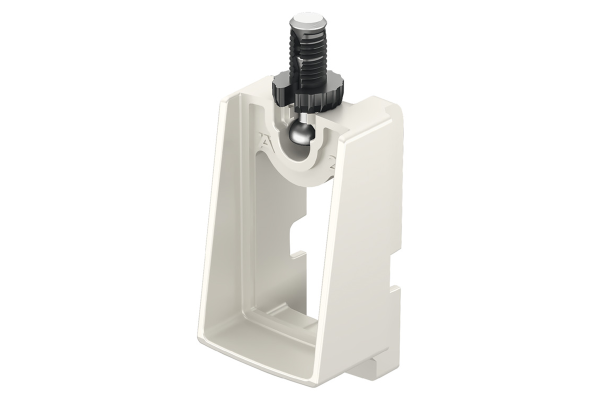 Rail end support, For Häfele Dresscode wardrobe rail, straight-edged