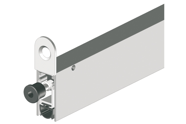Retractable door seal, with smoke control and fire resistance